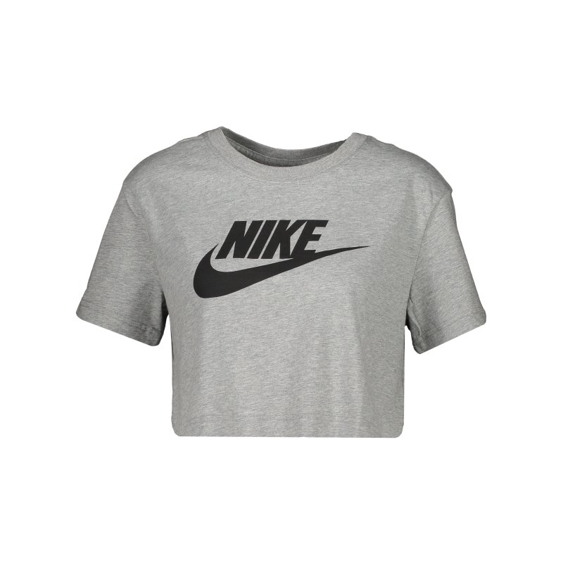 Nike Essential Cropped T-Shirt Damen Grau F063 - grau