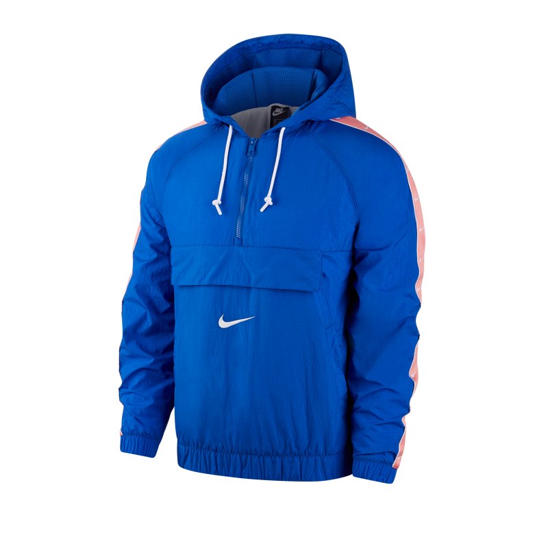 Nike Woven Swoosh Kapuzenjacke Blau F480 - blau