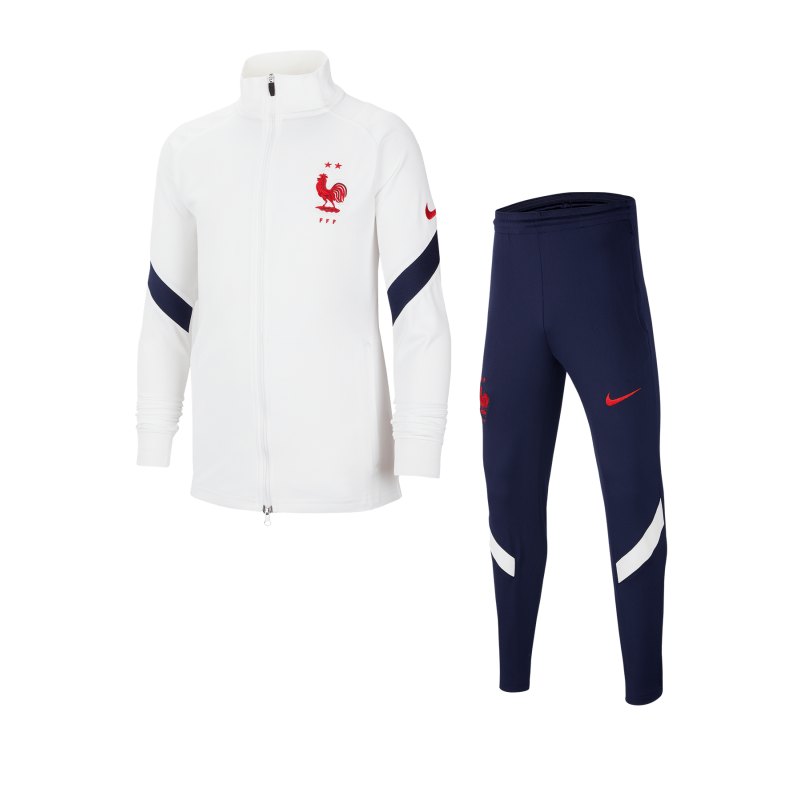 Nike Frankreich Dry Strike Trainingsanzug Kids F100 - weiss