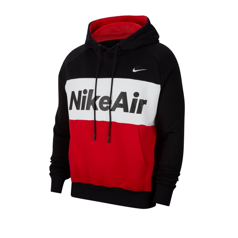Nike Air Fleece Kapuzensweatshirt Schwarz F011 - schwarz
