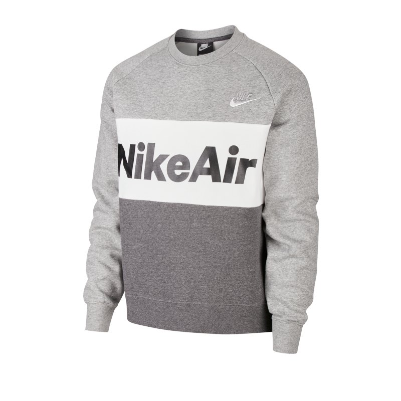 Nike Air Fleece Crew Pullover Grau F063 - grau