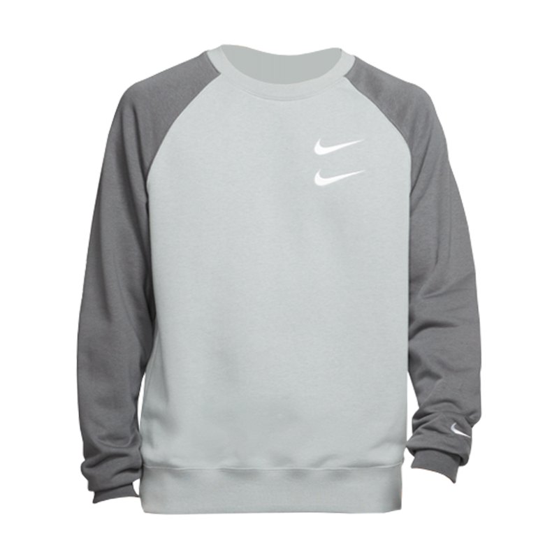 Nike Swoosh French Terry Crew Sweatshirt F073 - grau