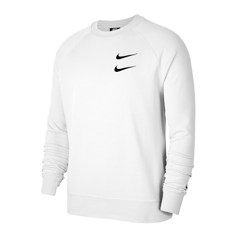 Nike Swoosh French Terry Crew Sweatshirt F101 - weiss