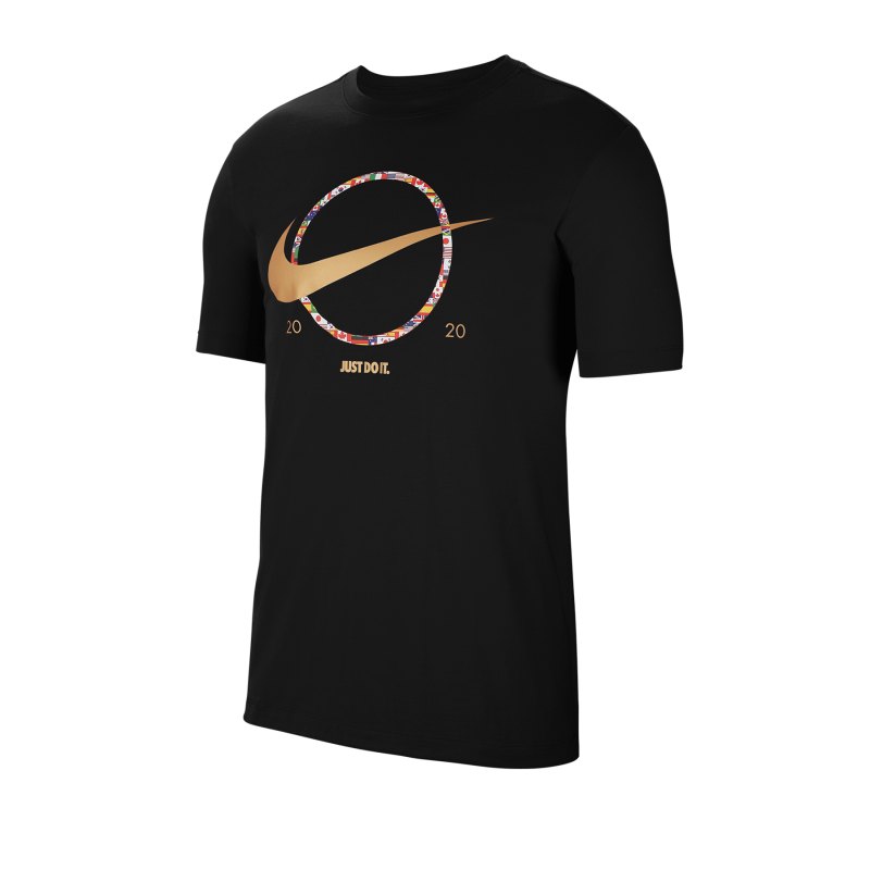 Nike Swoosh Preheat Tee T-Shirt Schwarz F010 - schwarz