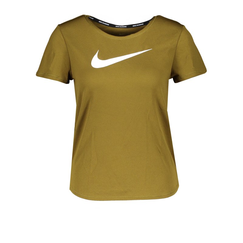 Nike Swoosh T-Shirt Running Damen Grün F368 - gruen