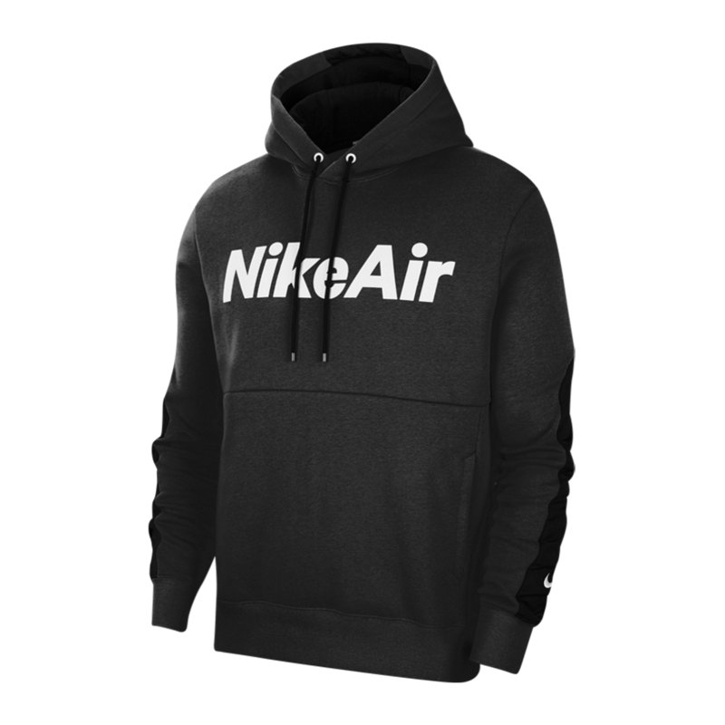 Nike Air Fleece Hoody Schwarz F010 - schwarz