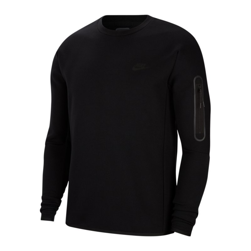 Nike Tech Fleece Crew Sweatshirt Schwarz F010 - schwarz