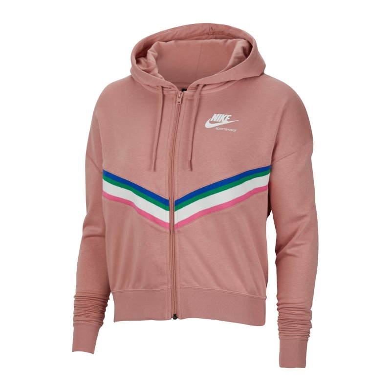 Nike Heritage Fleece Kapuzenjacke Damen F685 - pink