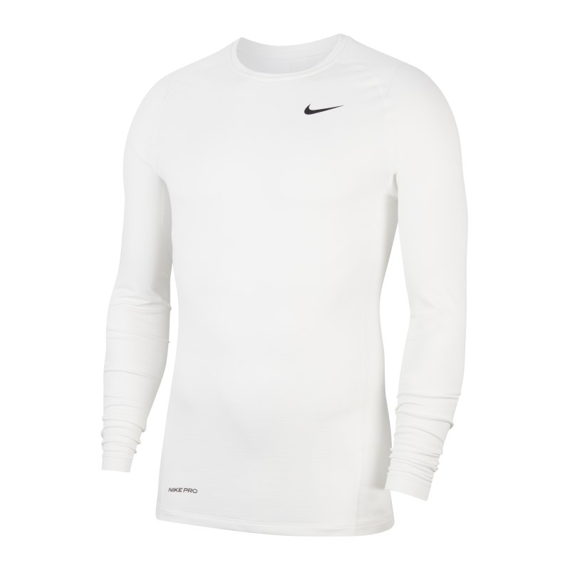 Nike Pro Warm Sweatshirt Weiss Schwarz F100 - weiss