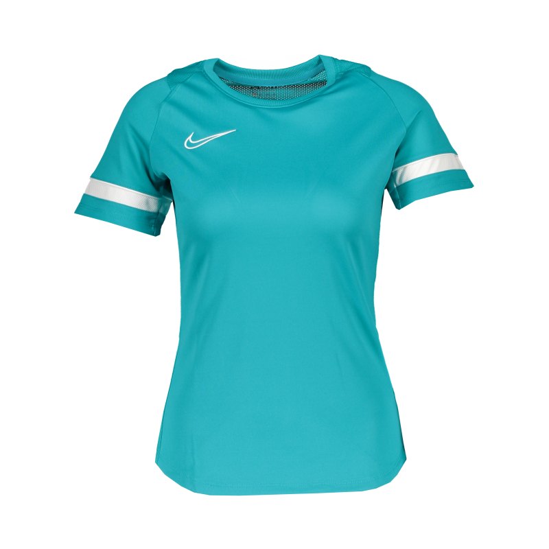 Nike Academy 21 T-Shirt Damen Blau Weiss F356 - tuerkis