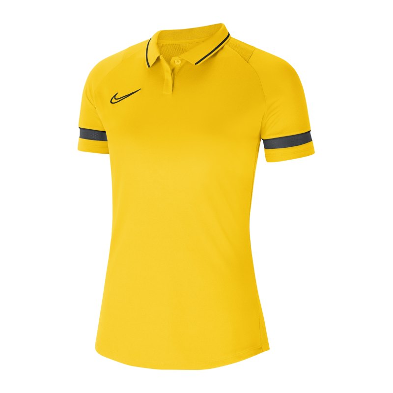 Nike Academy 21 Poloshirt Damen Gelb Schwarz F719 - gelb