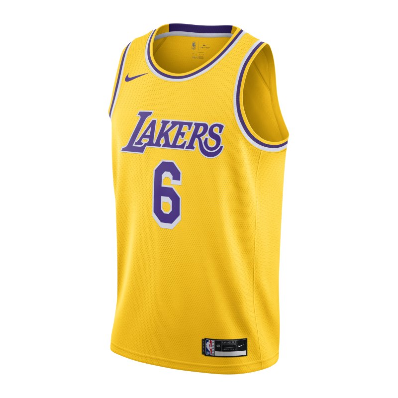 Nike LA Lakers LeBron James 6 Trikot 2020 F738 - gelb