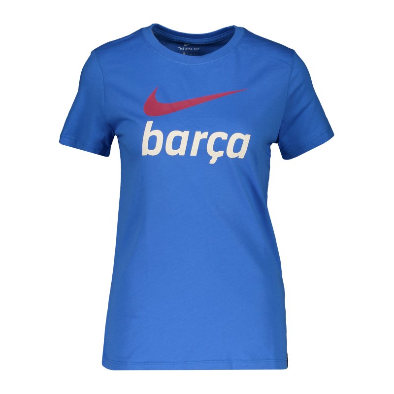 Nike FC Barcelona Swoosh Club T-Shirt Damen Blau F403 - blau