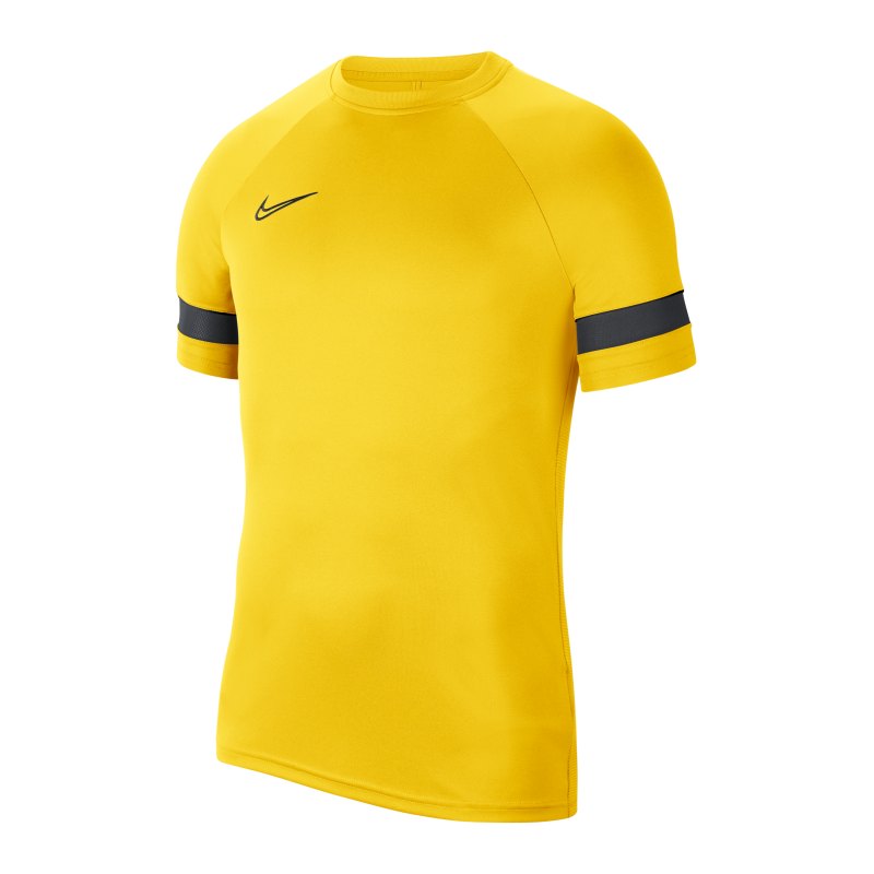 Nike Academy 21 T-Shirt Gelb Schwarz F719 - gelb