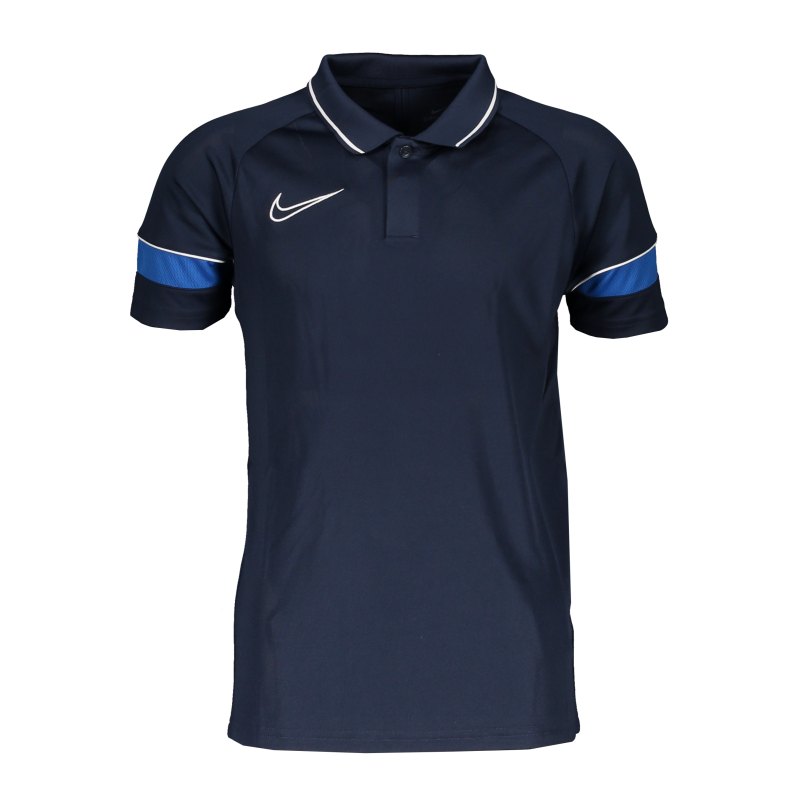 Nike Academy 21 Poloshirt Kids Blau Weiss F453 - blau