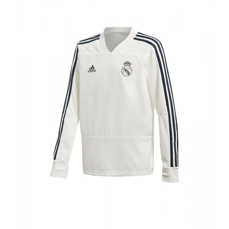 adidas Real Madrid Training Sweatshirt Kids Weiss - weiss