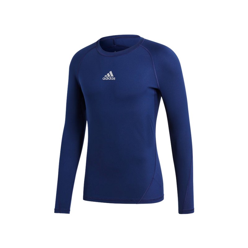 adidas Alphaskin Sport Shirt Longsleeve Dunkelblau - blau