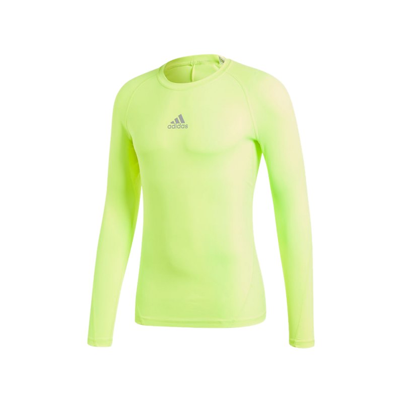 adidas Alphaskin Sport Shirt Longsleeve Gelb - gelb