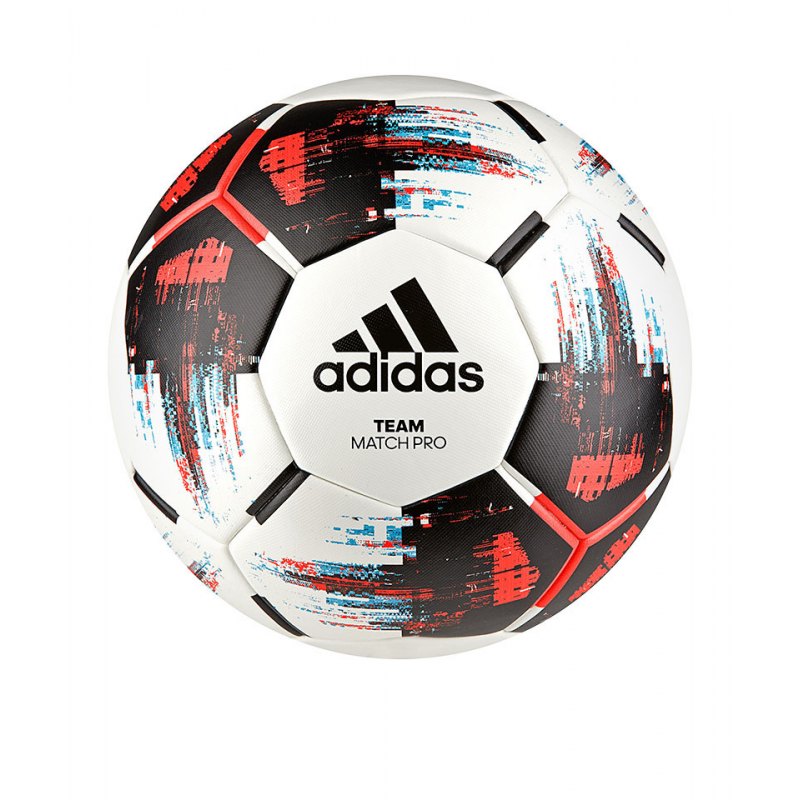 adidas Team Spielball Weiss Schwarz Rot - weiss
