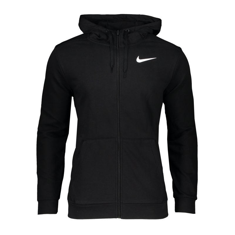 Nike Dri-FIT Fleece Kapuzenjacke Schwarz F010 - schwarz