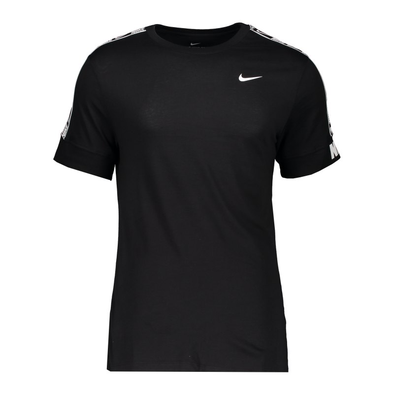Nike Repeat T-Shirt Schwarz Weiss F013 - schwarz