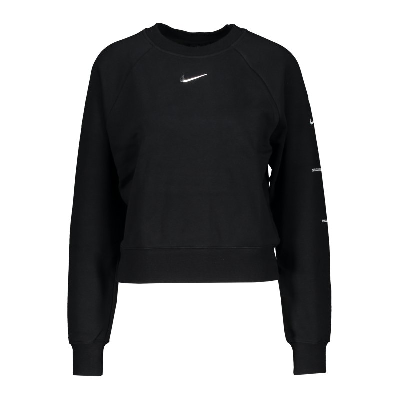 Nike Swoosh Crew Sweatshirt Damen Schwarz F010 - schwarz