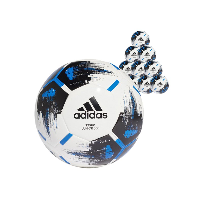 adidas Team Junior 350 Gramm 10xFußball Gr.4 Weiss - weiss