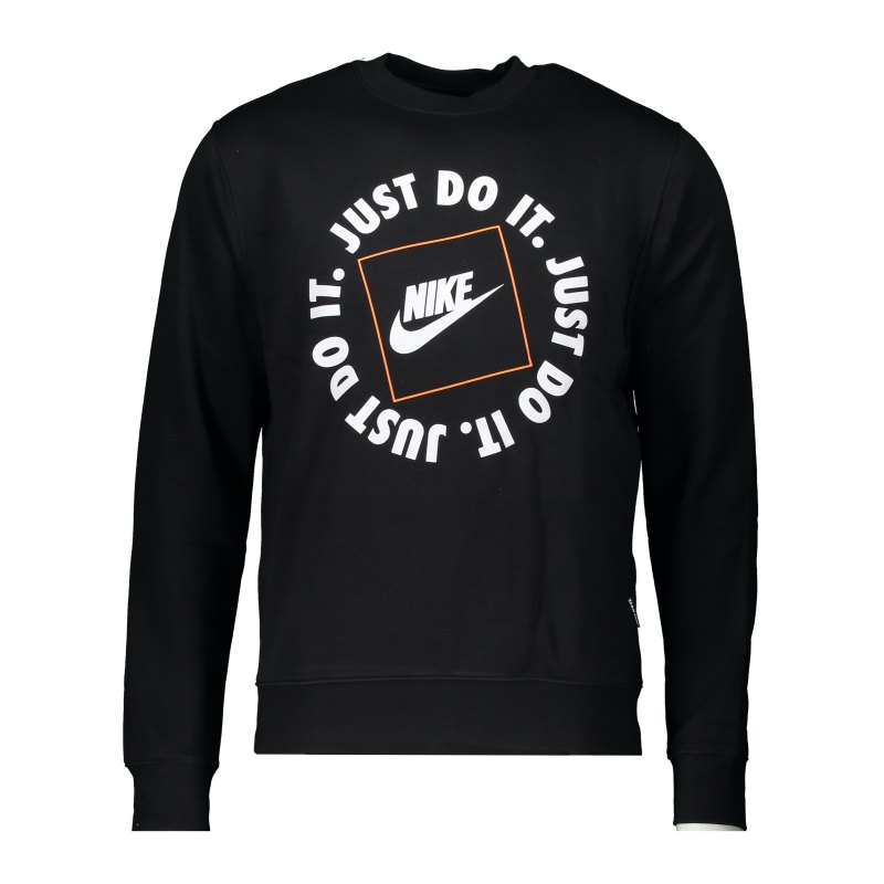 Nike Just Do It Fleece Sweatshirt Schwarz F010 - schwarz