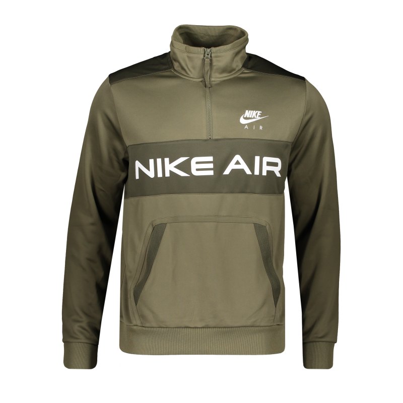 Nike Air Icon HalfZip Sweatshirt Grün Weiss F222 - gruen