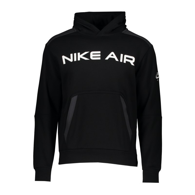 Nike Air Fleece Hoody Schwarz Grau F010 - schwarz