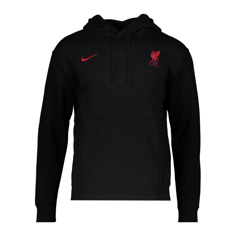 Nike FC Liverpool Club Hoody Schwarz Rot F012 - schwarz
