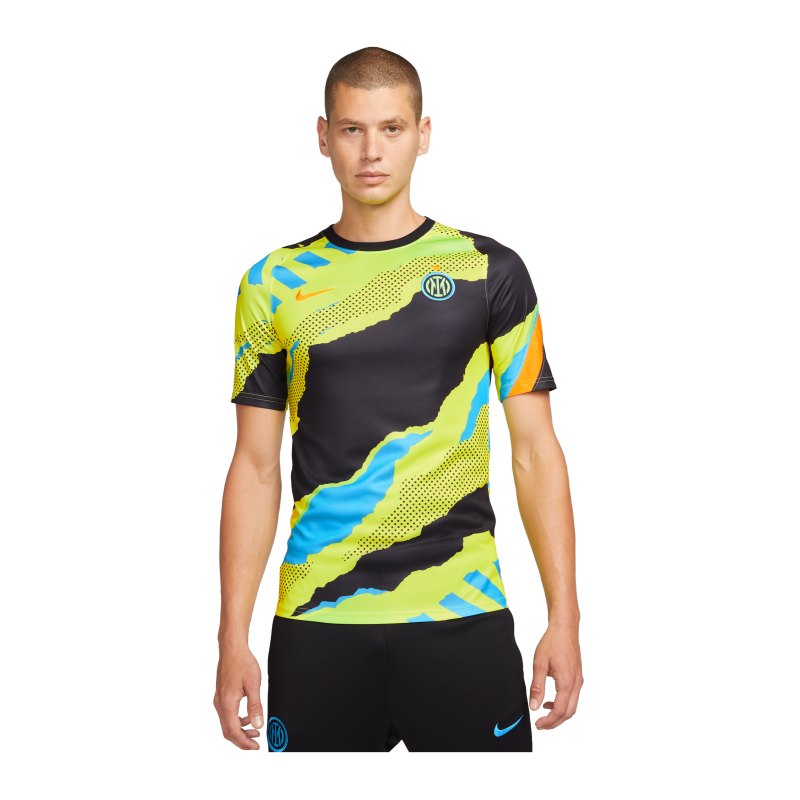 Nike Inter Mailand Prematch Shirt 2021/2022 Schwarz Gelb F015 - schwarz