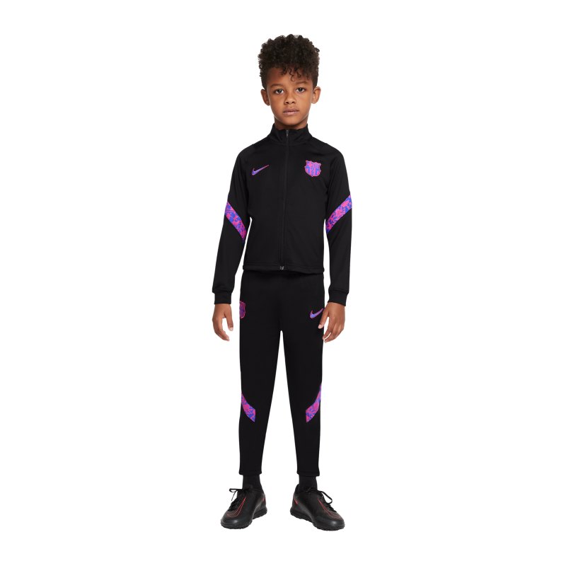 Nike FC Barcelona Trainingsanzug Kids Schwarz F014 - schwarz