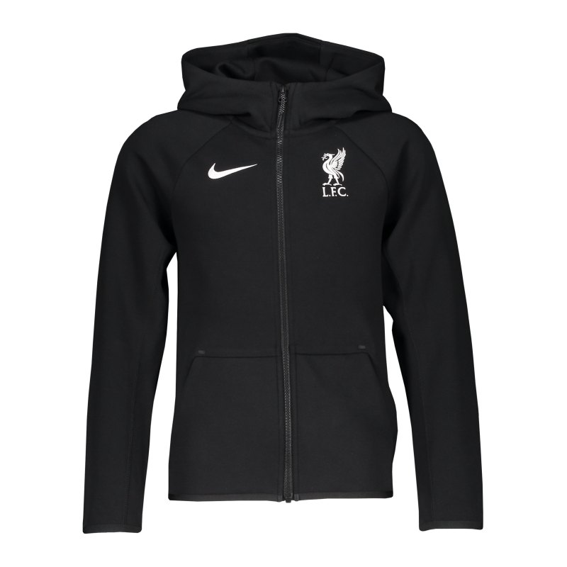 Nike FC Liverpool Tech Fleece Kapuzenjacke CL Kids Schwarz F010 - schwarz