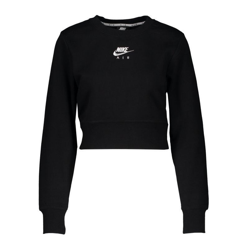 Nike Air Crew Fleece Sweatshirt Damen Schwarz F010 - schwarz