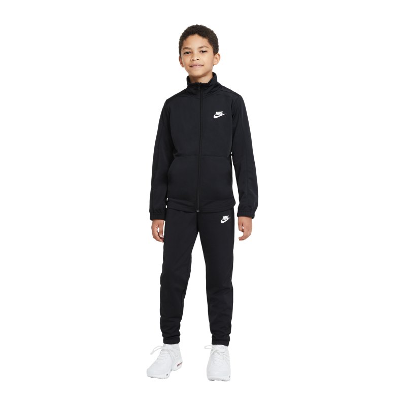Nike HBR Freizeitanzug Kids Schwarz Weiss F010 - schwarz