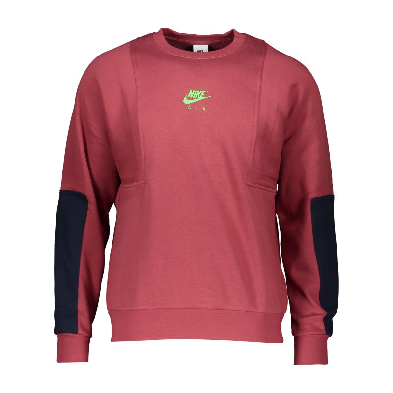 Nike Air Brushed-Back Fleece Crew Sweatshirt F661 - rot
