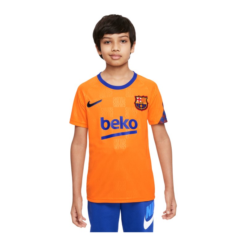 Nike FC Barcelona Trainingsshirt Kids Orange F837 - orange