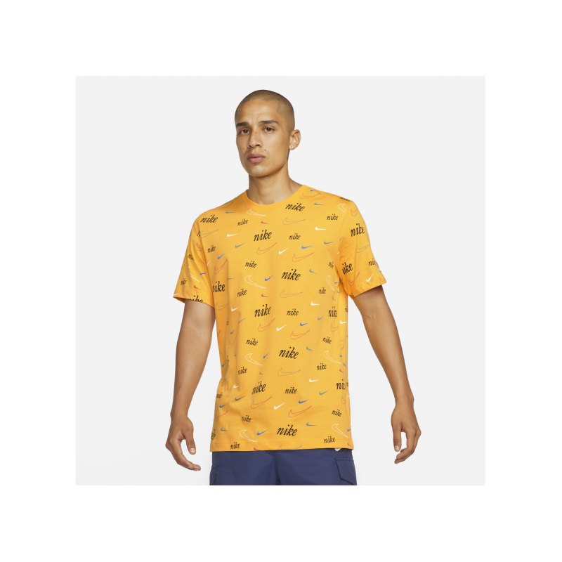 Nike Sportswear T-Shirt Schwarz Gelb F739 - gelb