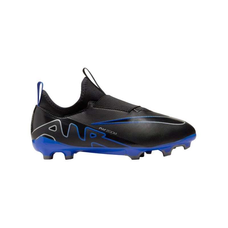 Nike Jr Air Zoom Mercurial Vapor XV Academy FG/MG Shadow Kids Schwarz Silber Blau F040 - schwarz