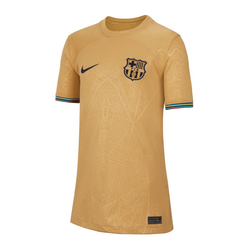 Nike FC Barcelona Trikot Away 2022/2023 Kids Gelb F715 - gold