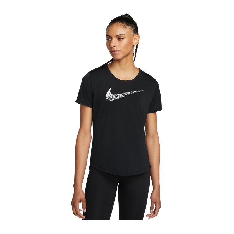 Nike Swoosh T-Shirt Running Damen Tall F010 - schwarz