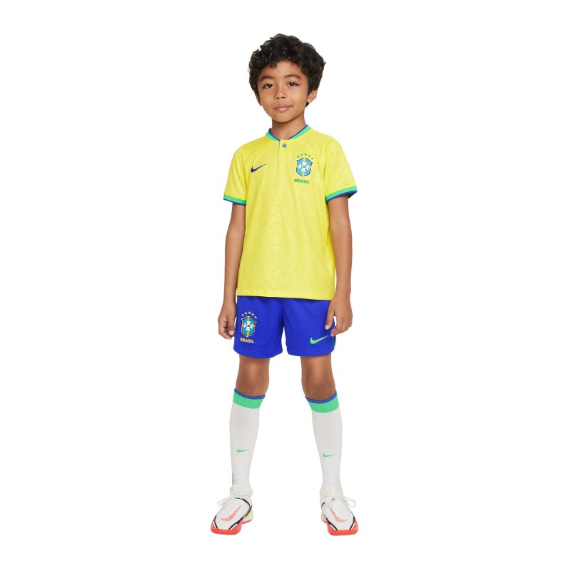 Nike Brasilien Minikit Home 2022/2023 Kids Gelb Blau F740 - gelb