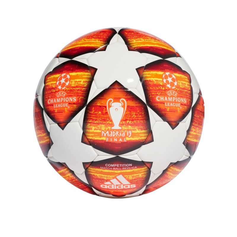 adidas Finale Competition Trainingsball Weiss Rot - weiss