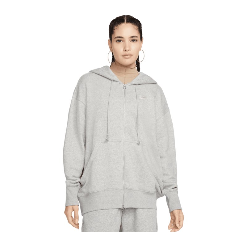 Nike Phoenix Fleece Oversized Jacke Damen Grau F063 - grau
