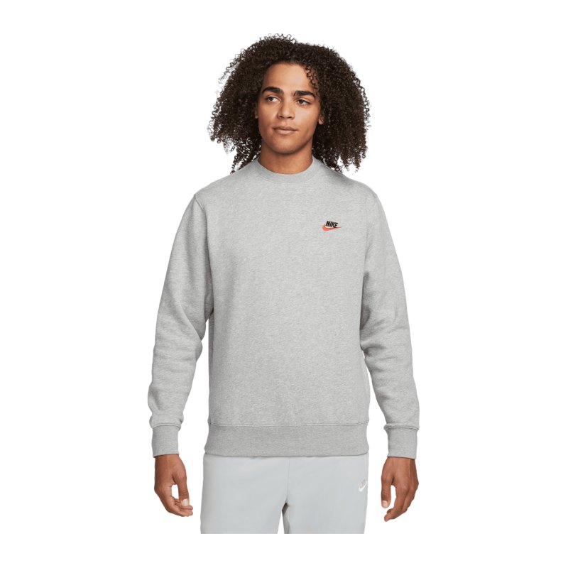 Nike Club Fleece Sweatshirt Grau F064 - grau