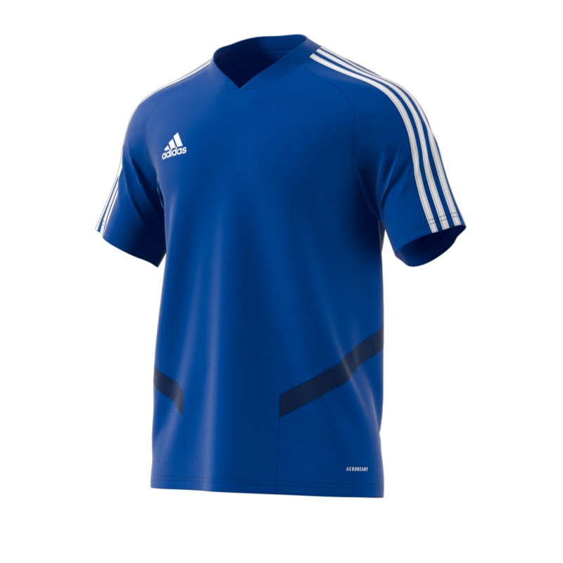 adidas Tiro 19 Trainingsshirt Blau Weiss - blau