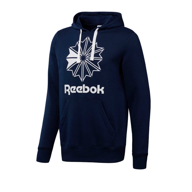 Reebok Classics Big Logo Kapuzensweatshirt Blau - blau