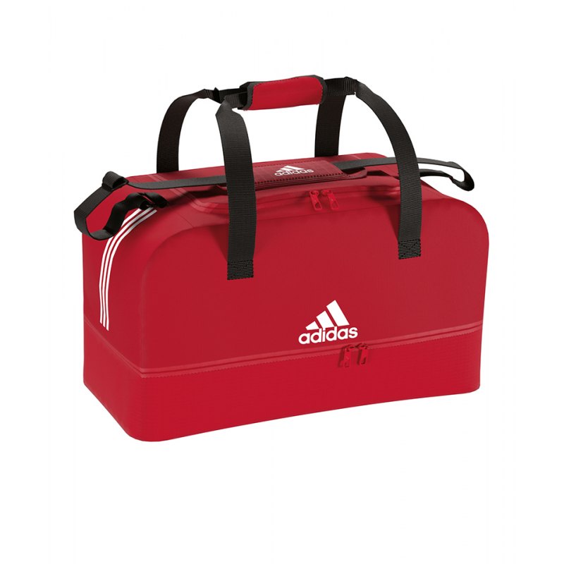 adidas Tiro Duffel Bag Gr. L mit Bodenfach Rot - rot