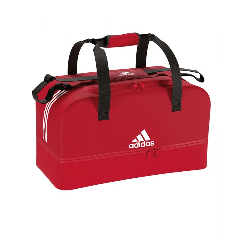 adidas Tiro Duffel Bag Gr. M mit Bodenfach Rot - rot